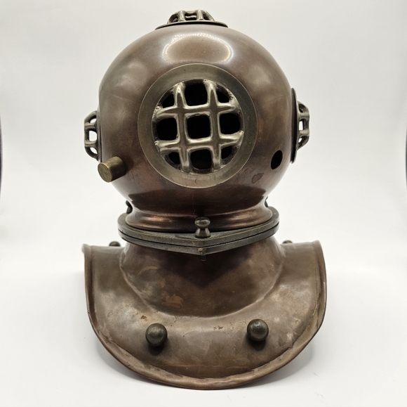 Source Unknown Other - Vintage Minature Brass/Copper Diving Helmet